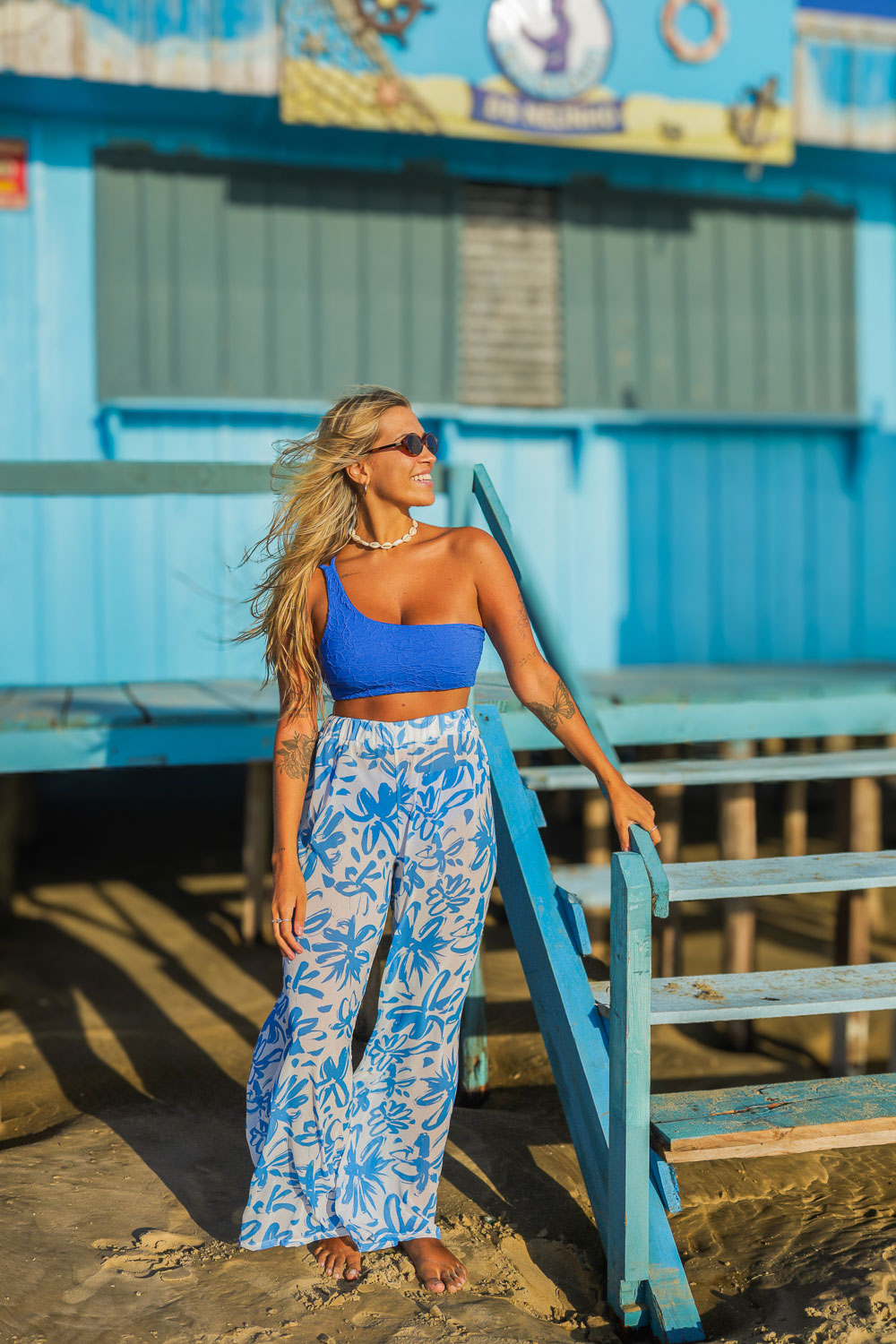 Pantalona Azul Tropical