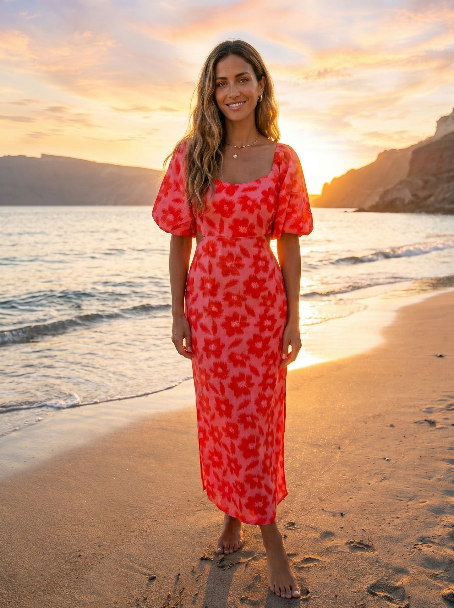 Vestido Sunset Goiaba