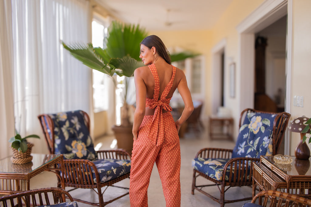 Conjunto Bronze - Top e Calça